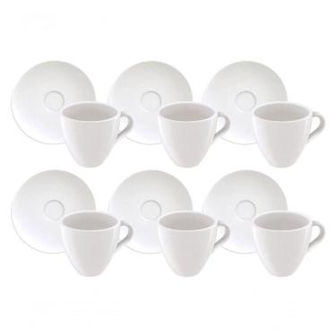 Imagem de Conjunto De Xícaras E Pires De Expresso Tramontina Paola Em Porcelana 95ml