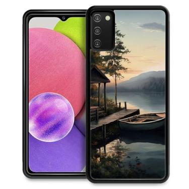 Imagem de FKBRCL4U Capa para Samsung Galaxy S20 FE, outono lago barco acampamento padrão design gráfico menina menino silicone macio acrílico proteção contra choque para Samsung Galaxy S20 FE