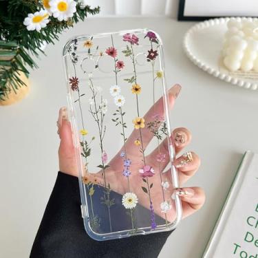 Imagem de ZTOFERA Capa floral para Google Pixel 8A, linda capa com estampa de flores para meninas e mulheres, capa protetora de silicone flexível fina à prova de choque para celular para Google Pixel 8A