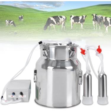 Imagem de CNAOHGHN Máquina de Ordenha para Gado e Ovelhas,Máquina de Ordenha Automática Portátil de Aço Inoxidável,Ordenhadeira de Leite de Vaca