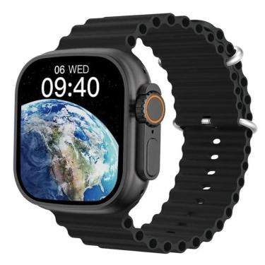 Imagem de Relógio Digital Smartwatch Watch 9 Ultra Mini 41mm Pulseira Oceano Preto