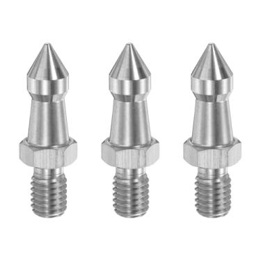 Imagem de PATIKIL Ponta de tripé de rosca M8, parafuso de pino de aterramento para tripé de câmera de aço inoxidável (38 mm) para peças de reposição de perna de monopé, prata - 3 peças