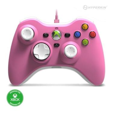 Imagem de Hyperkin Xenon Wired Controller - Pink - Officially licensed Xbox 360 Controller replica for use with Xbox Series X|S, Xbox One, Windows 10|11, PC, Video Game Controller, 3.5MM Audio Jack, Impulse