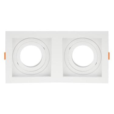 Imagem de Spot de Embutir Quadrado Recuado Duplo Par 20 Direcionável - Taschibra