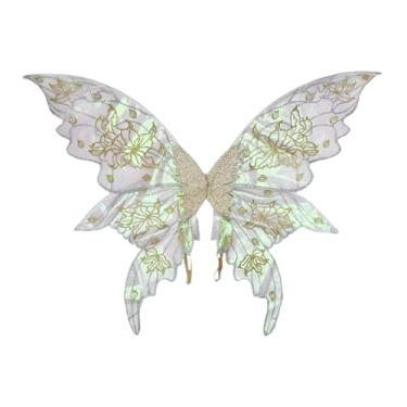 Imagem de Colaxi Asa de fada para adultos, asa de borboleta para cosplay, adereços fotográficos, feriado, carnaval, Ouro