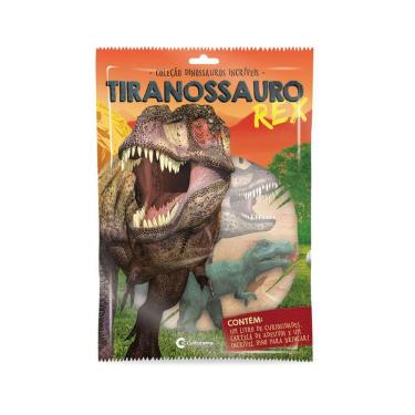 Imagem de Kit Livro Ilustrado Adesivos Brinquedo Dinossauro Culturama