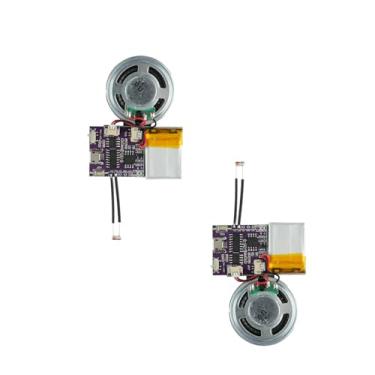 Imagem de Módulo de voz, chip de som de música MP3 ativado por controle de sensor de luz, módulo de som de 16 MB para artesanato, Natal, cartões comemorativos de ano novo, caixa com cabo USB de alto-falante-2P.