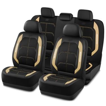 Imagem de Skechers Capas de assento resfriadas a ar e de espuma viscoelástica - capa de assento de carro de couro suprimento máximo conforto e suporte, conjuntos completos de capas de assento, compatível com