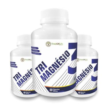 Imagem de Kit 3 Magnesio Malato Citrato Bisglicinato 180 Cap 500Mg