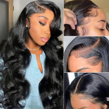 Imagem de Perucas frontais de renda KINNIS Body Wave 200% de densidade 71 cm