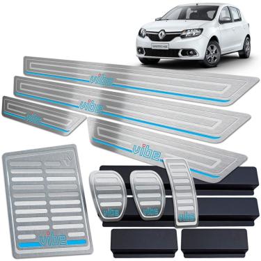 Imagem de Descanso Pedaleira Soleira Sandero Vibe 2018 2019 Prata BR