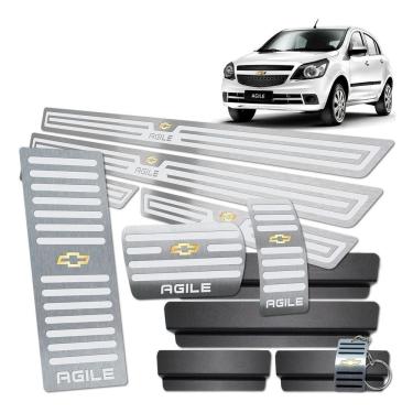 Imagem de Descanso Soleira Pedaleira Automático Prata Chevrolet Agile