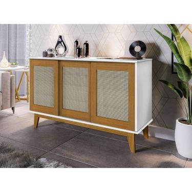Imagem de Buffet Detroit 3 Portas Branco / Madeira - Tebarrot