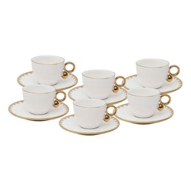 Imagem de Conjunto 6 Xícaras Café Porcelana Egg Branco 90Ml- Wolff