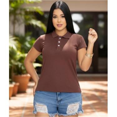 Imagem de Camisa Gola Polo Feminina Ótimo Acabamento Tecido Premium - MULTI MARC