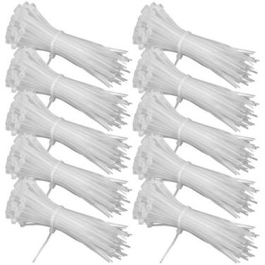 Imagem de Abraçadeira Nylon Enforca Gato 2,5X100Mm Branco Com 1000 Un - Tradesta