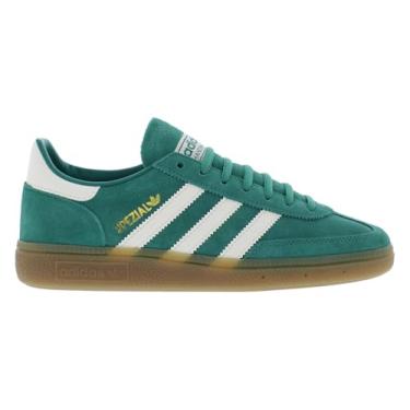 Imagem de adidas Tênis feminino de handebol Spezial, Verde ativo/branco fora/dourado metálico, 39