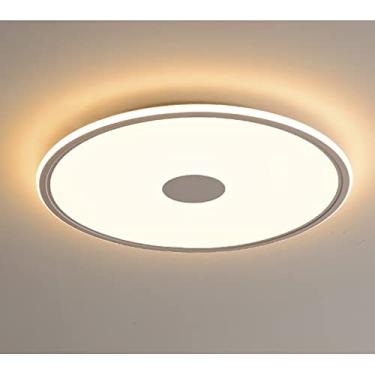 Imagem de Luminária de teto LED regulável com controle remoto, luminária de teto redonda ultrafina de montagem embutida preta, alta renderização de cor Ra≥97 3000K/4000K/6500K Lustre LED ajustável, br