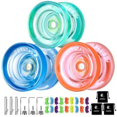 Imagem de Pacote de 3 Yoyo MAGICYOYO Crystal K2 Plus para crianças/iniciantes