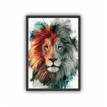 Imagem de Quadro Decorativo Leão de Judá - Genérica, 45x33