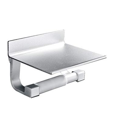 Imagem de WANGKENSU Suportes de papel higiênico espaço alumínio multifuncional suporte de armazenamento prateleiras de banheiro prateleira de toalha com suporte de telefone (cor: A)