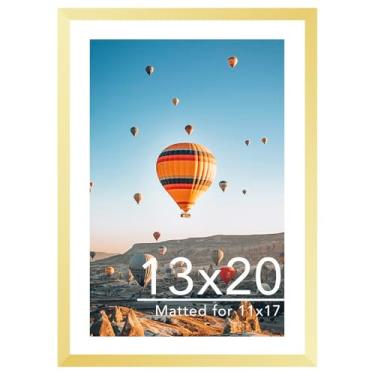 Imagem de JCJMY Porta-retrato 33 x 50 com tapete de 28 x 43 cm, foto para exibição de 28 x 43 com tapete ou 33 x 50 sem tapete, moldura grande para pôster de 33 x 50 com acrílico, dourado