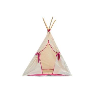 Imagem de Cabana Infantil Barraca Toca Tenda De Algodão com Tapete Criança Menin