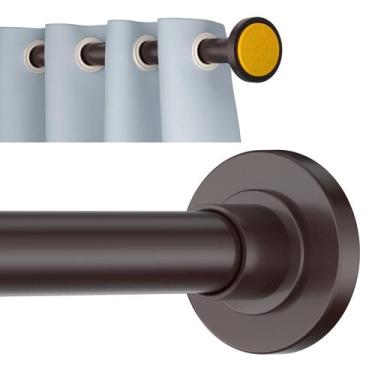 Imagem de Barra de cortina de chuveiro Ycinadou Bronze Tension 76-203 cm de diâm