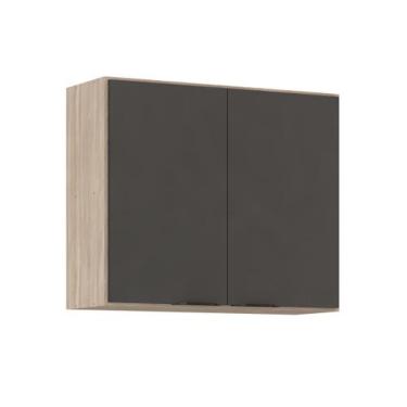 Imagem de Armário Aéreo 2 Portas 80 cm Firenze Avena Touch Grafito 94241 Demóbil