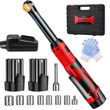 Imagem de Chave de catraca sem fio SOARFLY 3/8 16,8V 40 pés-lbs com 2 baterias