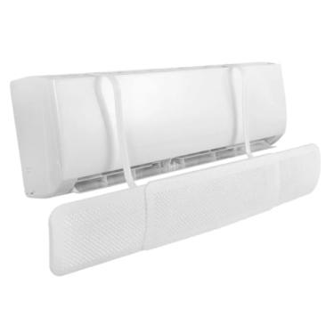 Imagem de Defletor De Ar Ajustável Para Ar-condicionado Split Suporte Tampa Direciona Vento Material Plastico Resistente (2)