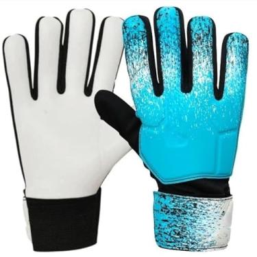 Imagem de Luva de Goleiro Adulto para Treino, Compatível com Futebol Campo e Futsal, Durável e Anti-Derrapante(Azul,8)