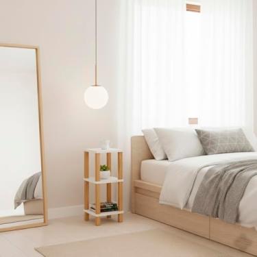 Imagem de EVOLUKIT, Mesa de Cabeceira 26x26x64 Branco