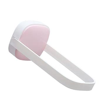 Imagem de Phefop Suporte de Cabide Dobrável Em Forma de u, Moderno, Montado na Parede, Organizador de Armazenamento para Banheiro, Varanda, Material Plástico (Rosa Branco)