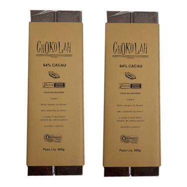 Imagem de Kit 2X: Chocolate 64% Cacau com Açúcar Demerara Orgânico CHoKolaH 500g