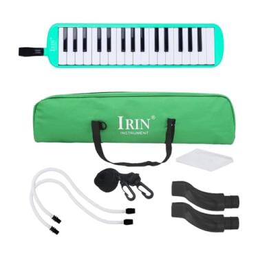 Imagem de MotiveTech Harmônica Infantil de Brinquedo com Teclado Musical, Pano de Limpeza, Instrumento Musical Portátil E Fácil de Tocar, com Estojo para Transporte, Verde
