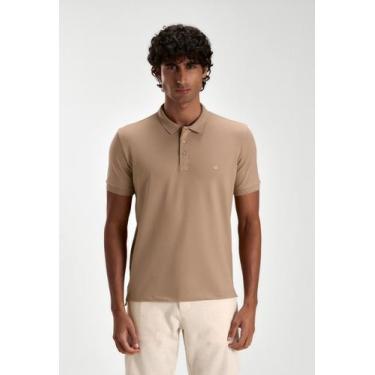 Imagem de Polo Docthos Slim Manga Curta Lisa Piquet Pima, 040 areia, M