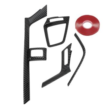 Imagem de TUCKBOLD Moldura de cobertura de ventilação de saída de ar condicionado para Honda Civic 10ª geração 2016-2021 console central (centro frontal esquerdo dianteiro direito) fibra de carbono preto 1