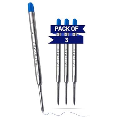 Imagem de Refil de tinta para caneta Grafton da Everyman, cartuchos de tinta novos e melhorados para caneta Grafton, pacote com 3 - azul 0,7 mm