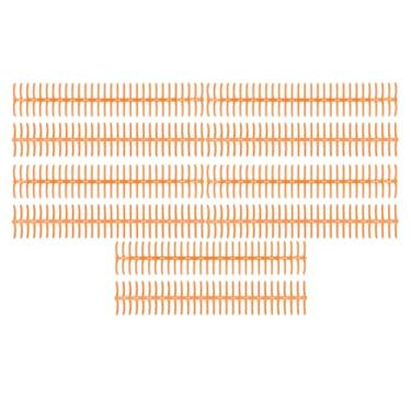 Imagem de QANYEGN 10 PCS Espinhos de encadernação de plástico, bobinas de encadernação em espiral de plástico, fichário de pente de 19 mm e 30 anéis compatível com tamanho de papel A4 B5 A5, (Laranja)