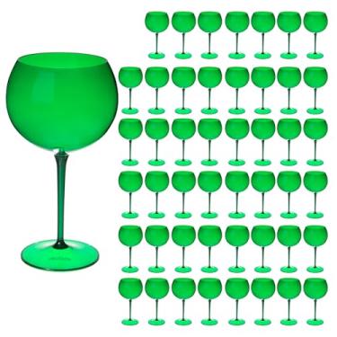 Imagem de Taça De Gin Curves 600ml Kit 60UN Acrílico Alto Padrão (VERDE ESMERALDA)
