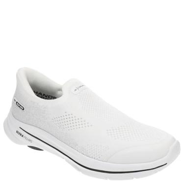 Imagem de Skechers Tênis feminino sem cadarço: Go Walk 8 Nova, Branco/preto, 43