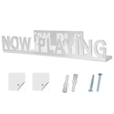 Imagem de Suporte de disco de vinil acrílico, suporte compacto de exibição de música para álbuns Swift & Benson Boone, cor preto e branco, estável e fácil de montar