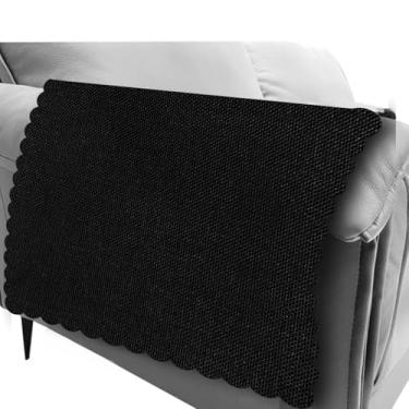 Imagem de HAPLIFEZ Capas de braço de sofá, antiderrapantes laváveis e protetores de braço, conjunto de 2 - capas de móveis à prova de animais de estimação de tecido de linho para poltrona, secional, em forma de