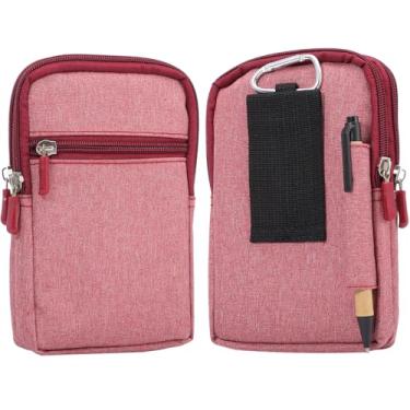 Imagem de Bolsa de cinto para celular masculina, bolsa de cintura para celular com zíper, coldre de cinto para smartphone para corrida ao ar livre, suporte universal com clipe de cinto, bolsa de cintura para