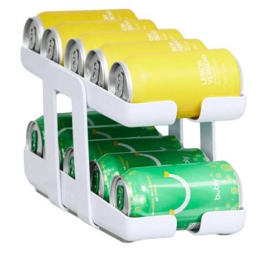 Imagem de Porta Latas Organizador De Geladeira Deslizante Cozinha