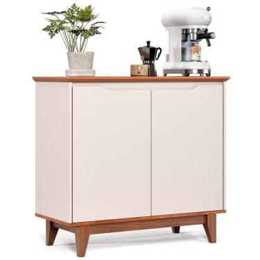 Imagem de Buffet 02 Portas Sem Gaveta Flow Off White Com Freijo