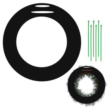 Imagem de Maasechs A almofada de guirlanda protetora de porta serve para guirlandas de 61 a 66 cm, protetor de porta para evitar arranhões para o Natal, proteção decorativa sazonal, paredes, vidro, preto