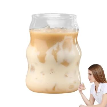 Imagem de Shakven Copo de vinho sem haste, copos de cerveja,Xícaras de café em transparentes portáteis | Copos de coquetel bonitos, copos de café expresso, copo de bebida de vidro resistente ao calor para suco,