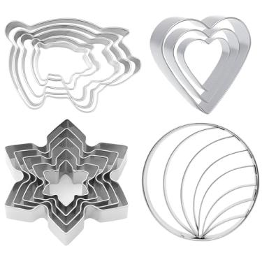 Imagem de Cortador de biscoito de porco de 12 peças, conjunto de moldes mistos de biscoito Puerquito, inclui formas de porco e floco de neve, perfeito para assar biscoitos e artesanato com argila